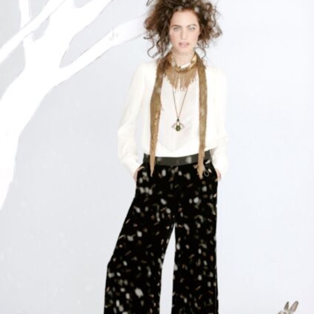 Lovely Wide Legged Velvet Pants